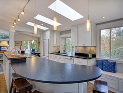 Photo of glass ceiling in the kitchen