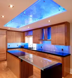 Photo of glass ceiling in the kitchen