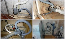 Washing machine draining into bathtub photo