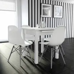 IKEA oshxona fotosurati uchun stol stullari