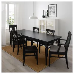 Ас үй фотосуреті үшін үстел орындықтар IKEA