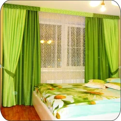 Curtains For Gray-Green Bedroom Photo