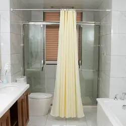 Tile curtain in the bathroom photo