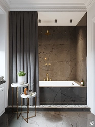 Tile curtain in the bathroom photo