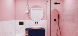 Shower in the bathroom photo with flowers