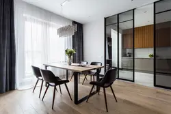 Living Room And Kitchen Behind Glass Photo