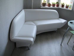 Corner narrow sofas for the kitchen photo