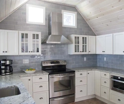 Hood for the kitchen of a wooden house photo