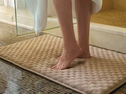 Tile rug in the bathroom photo