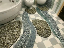 Коврик из плитки в ванной фото