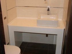 Photo of plasterboard bathroom countertops