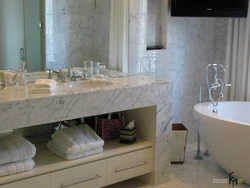 Photo of plasterboard bathroom countertops