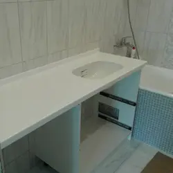 Photo of plasterboard bathroom countertops