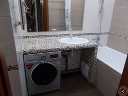 Photo of plasterboard bathroom countertops