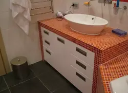 Photo of plasterboard bathroom countertops