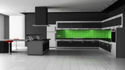 Photo on a black background for the kitchen