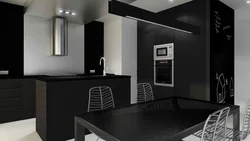 Photo on a black background for the kitchen