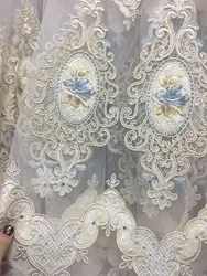 Тюль с вышивкой в гостиную фото