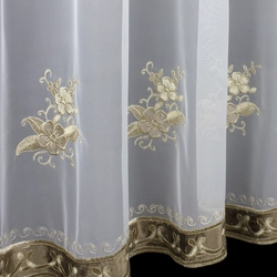 Tulle with embroidery in the living room photo