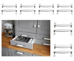 Kitchen with black handles and brackets photo