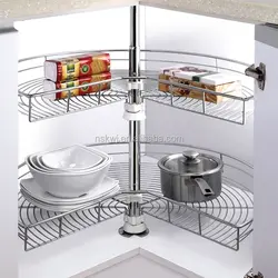 Carousel in the corner kitchen cabinet photo