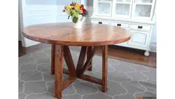 Round wood tables for the kitchen photo