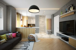 Two-room apartment with a large kitchen photo