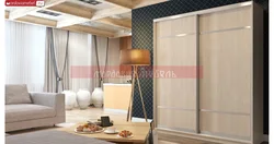 Light wardrobe in the living room photo
