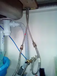 How to connect water in the kitchen photo