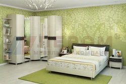 Wardrobes and wallpaper in the bedroom photo