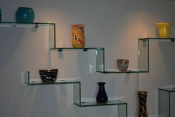 Glass shelves for the kitchen photo