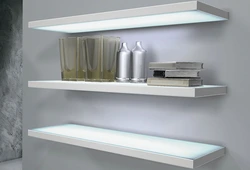 Glass shelves for the kitchen photo