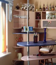 Shelves on a pipe for the kitchen photo