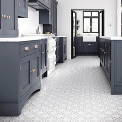 Blue Kitchen Floor Tiles Photo