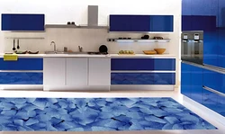 Blue Kitchen Tiles Photo