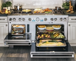 Electric stove with oven in the kitchen photo