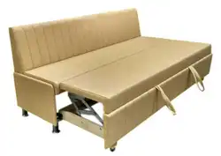 Couch in the kitchen with sleeping photo