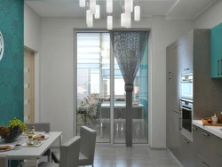 Kitchen with French window design photo