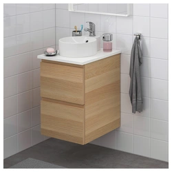 Banyoda fotoşəkildə 40 sm lavabo
