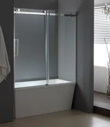 Ванна бөлмесінің фотосы үшін жылжымалы пластикалық перделер