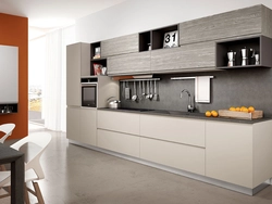 Combined kitchens in a modern style photo