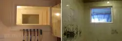 Как заделать окно в ванной фото