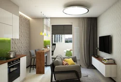 Living rooms and kitchens of small apartments photos