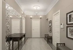 Light hallway with dark furniture photo
