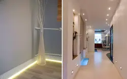 Lighting in the hallway on the floor photo