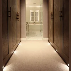 Lighting in the hallway on the floor photo