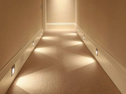 Lighting in the hallway on the floor photo