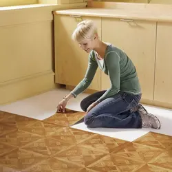 Mətbəx fotoşəkilində linoleum necə qoyulur