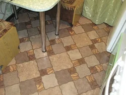 How to lay linoleum in the kitchen photo