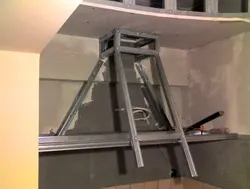 Plasterboard hood for kitchen photo